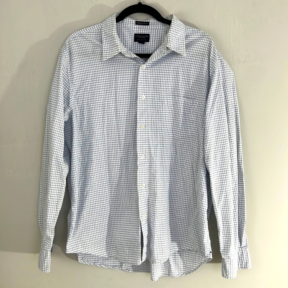 Men’s Vintage Slim Fit AE Button Down
